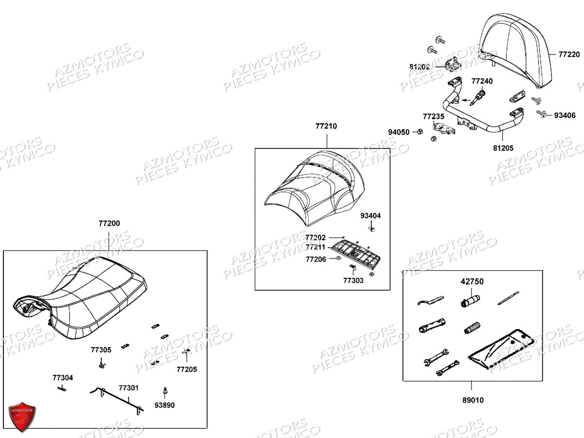 SELLE pour MXU550I EX IRS