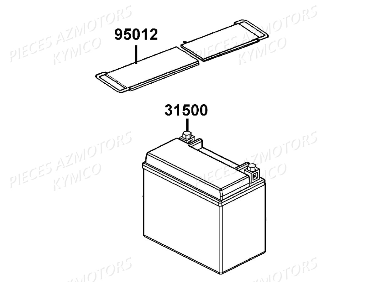 BATTERIE YTX20L-BS YUASA (ORIGINE) KYMCO pour BATTERIE de MXU700i EX EPS E2