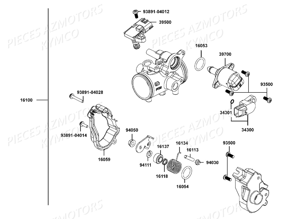 Carburation KYMCO Pièces MXU 700I EX EPS IRS 4T EURO2 (LAADBH)