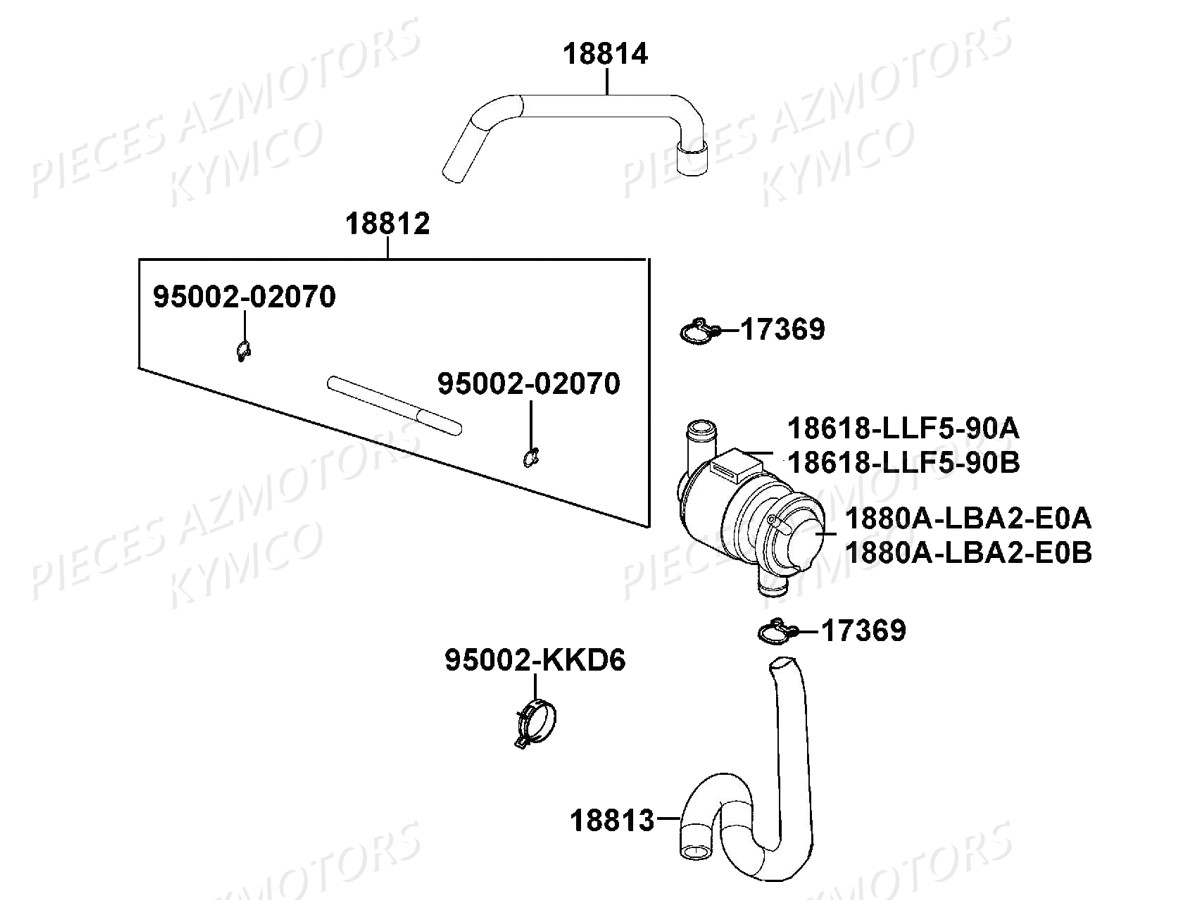 Reniflard KYMCO Pièces MXU 700I EX EPS IRS 4T EURO2 (LAADBH)