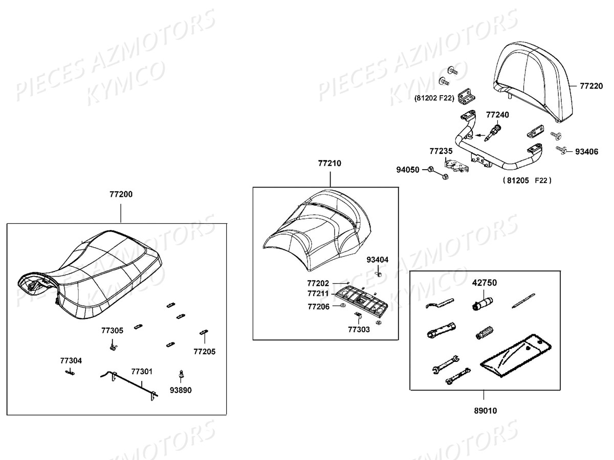 SELLE KYMCO MXU700i EX EPS E2