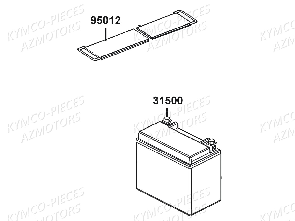 Batterie KYMCO Pièces MXU 700I IRS 4T EURO4 (LAADEE)