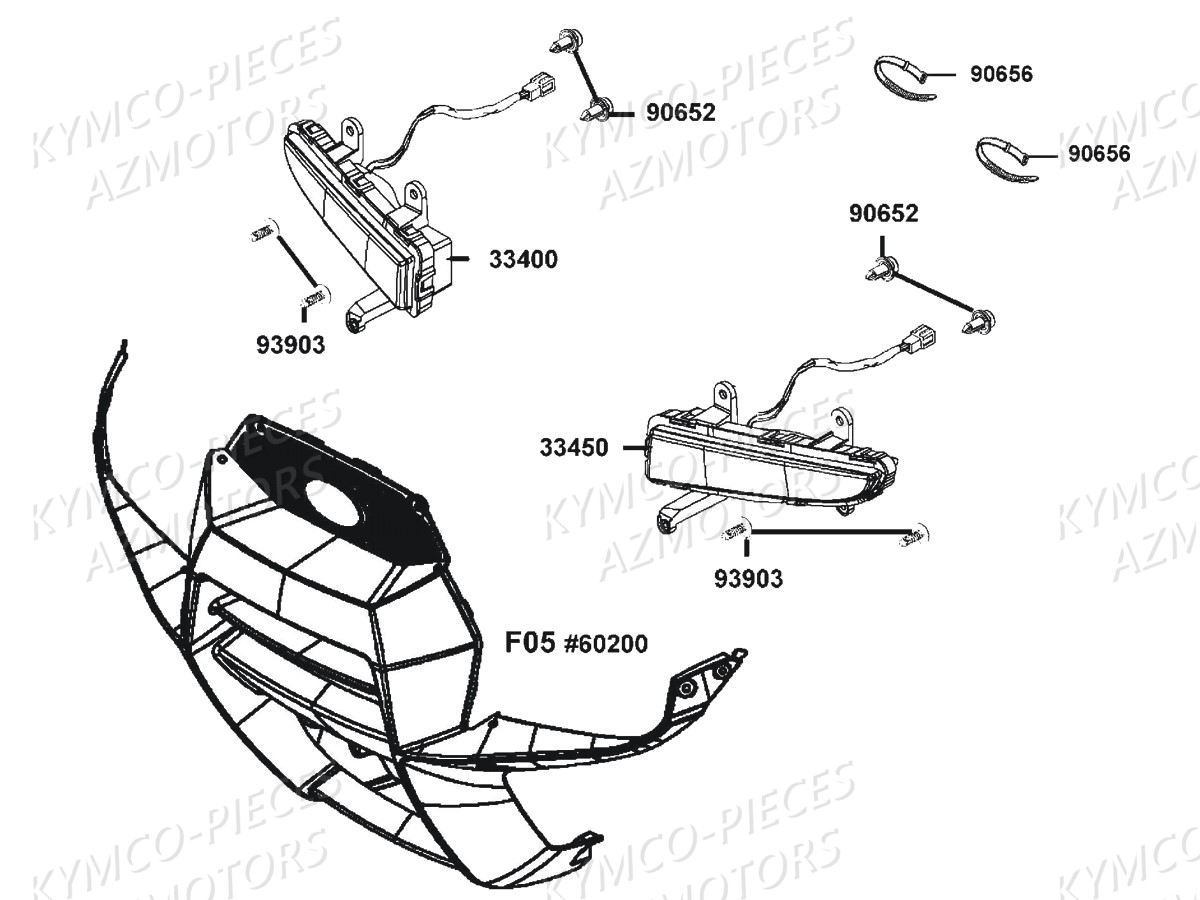 Clignotants KYMCO Pièces MXU 700I IRS 4T EURO4 (LAADEE)