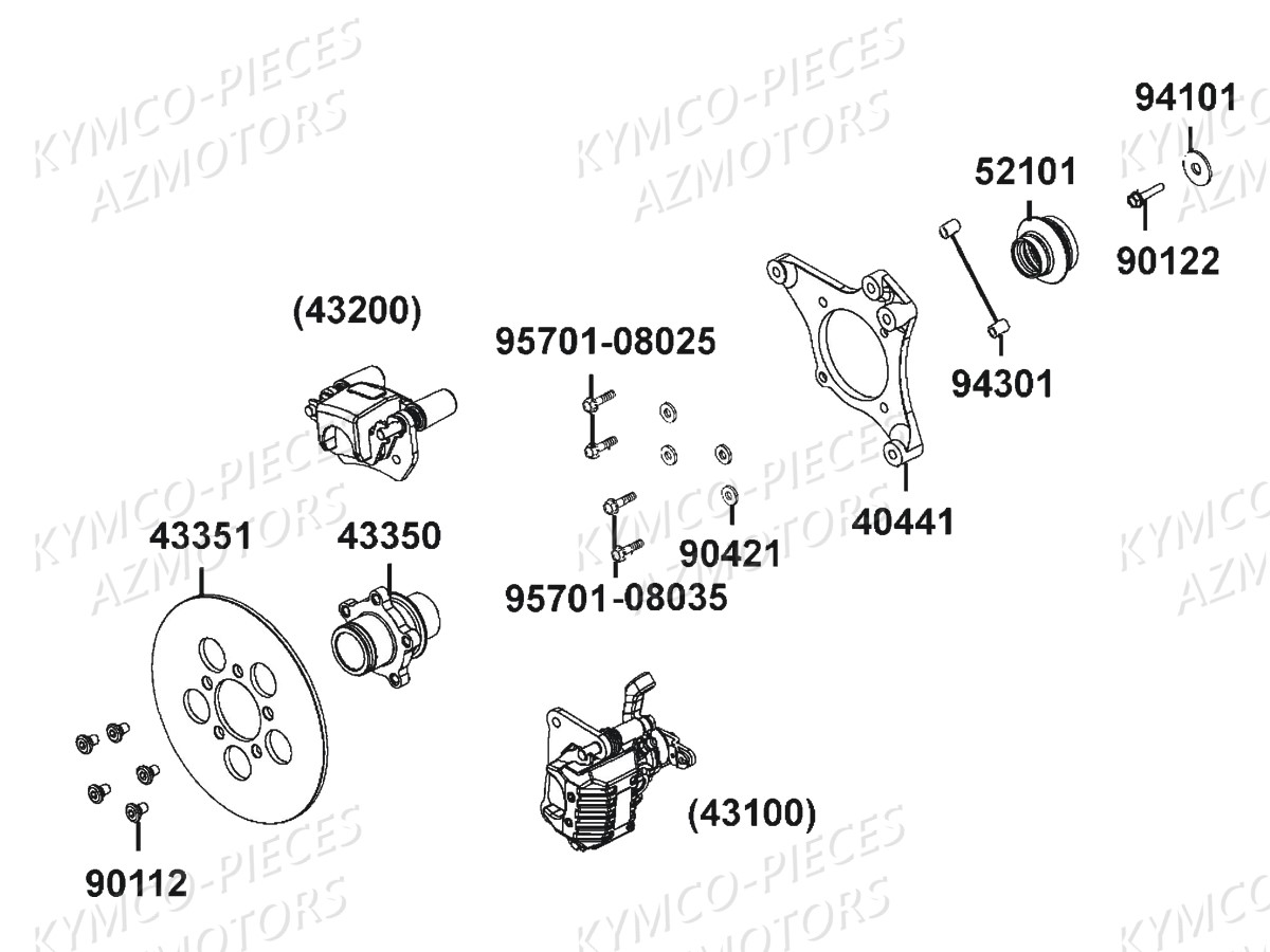 Disque De Frein Arriere KYMCO Pièces MXU 700I IRS 4T EURO4 (LAADEE)