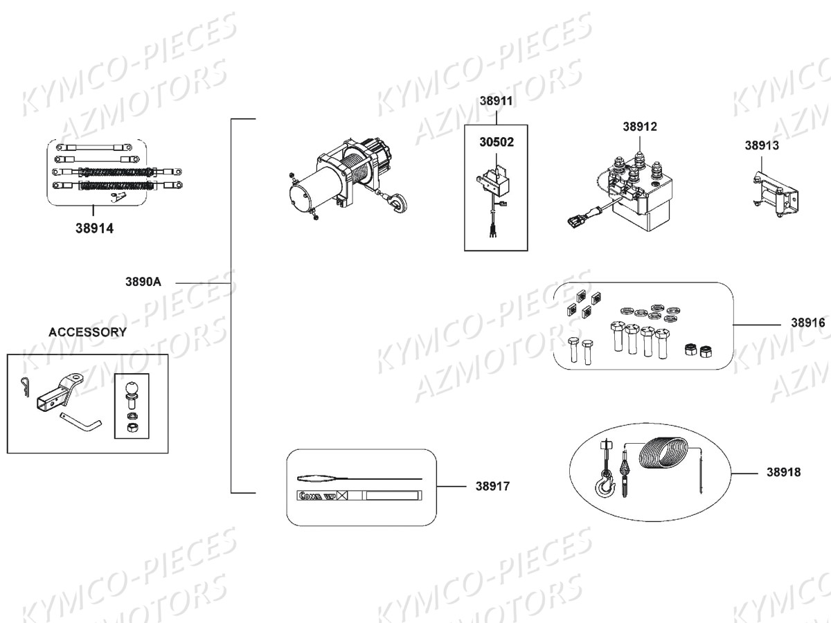 Equipement Accessoires KYMCO Pièces MXU 700I IRS 4T EURO4 (LAADEE)