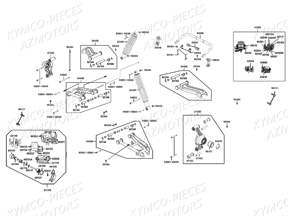 TRAIN ARRIERE pour MXU700i IRS Euro4