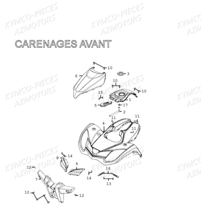 CARENAGES AVANT pour MXU 300