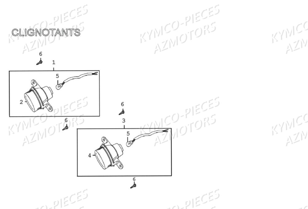 Clignotants KYMCO Pièces MXU 300 4T EURO II (LA60AD/LA60FD)