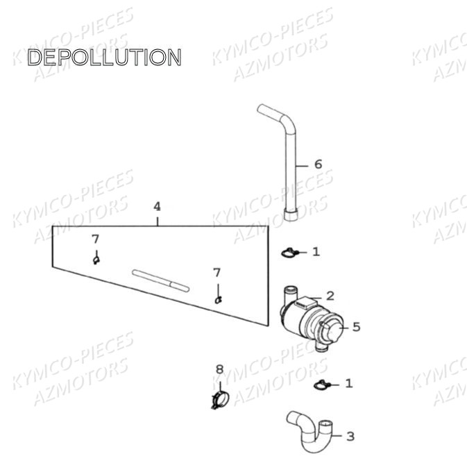 Depollution AZMOTORS Pièces MXU 300 4T EURO II (LA60AD/LA60FD)