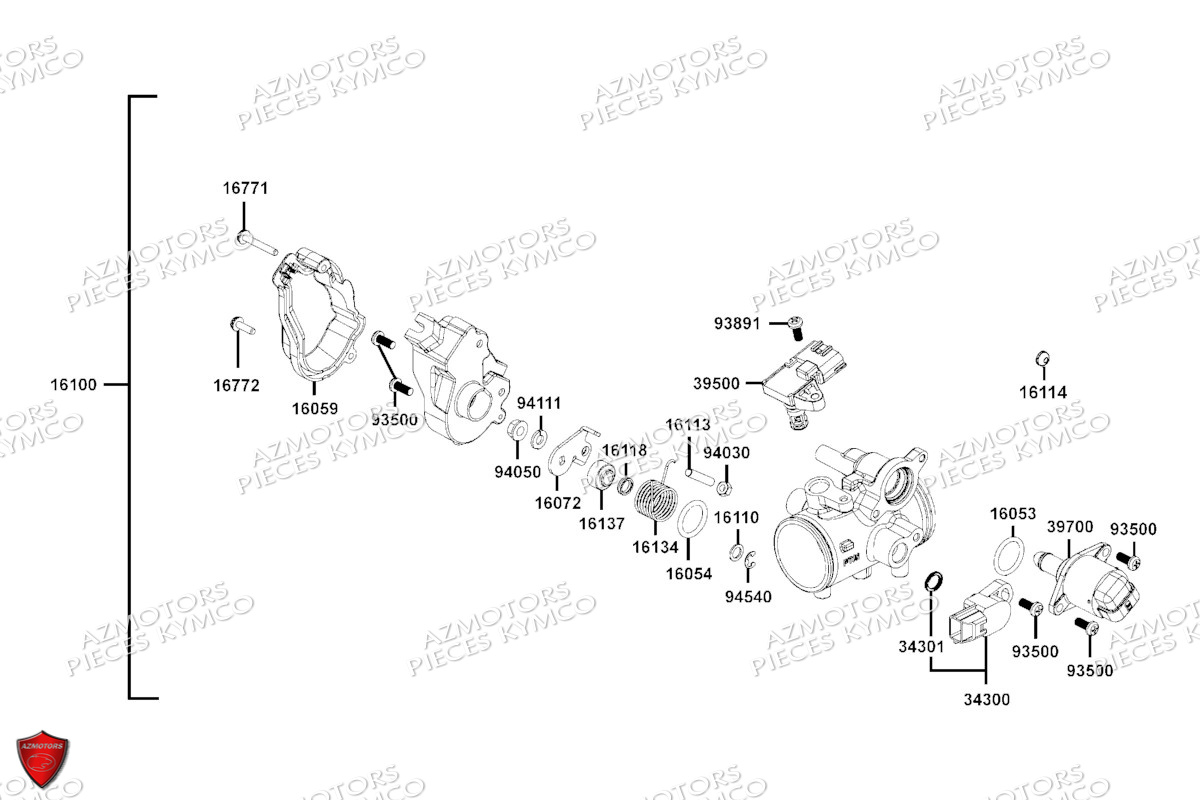 Carburation KYMCO Pièces MXU 300 I T3B (XA60BD)