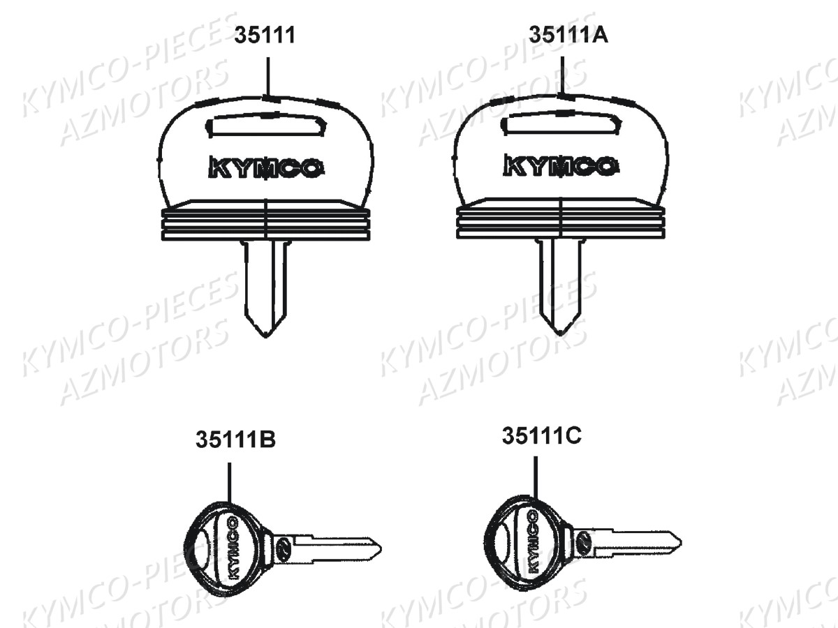 Master De Cle KYMCO Pieces MXU 300 US GREEN LINE 4T EURO 2 (LA60FE)