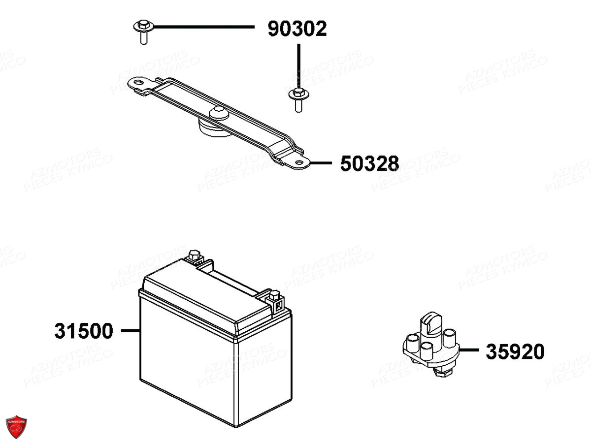 BATTERIE YTX14-BS YUASA (ORIGINE) KYMCO pour BATTERIE de MXU 300 I T3B