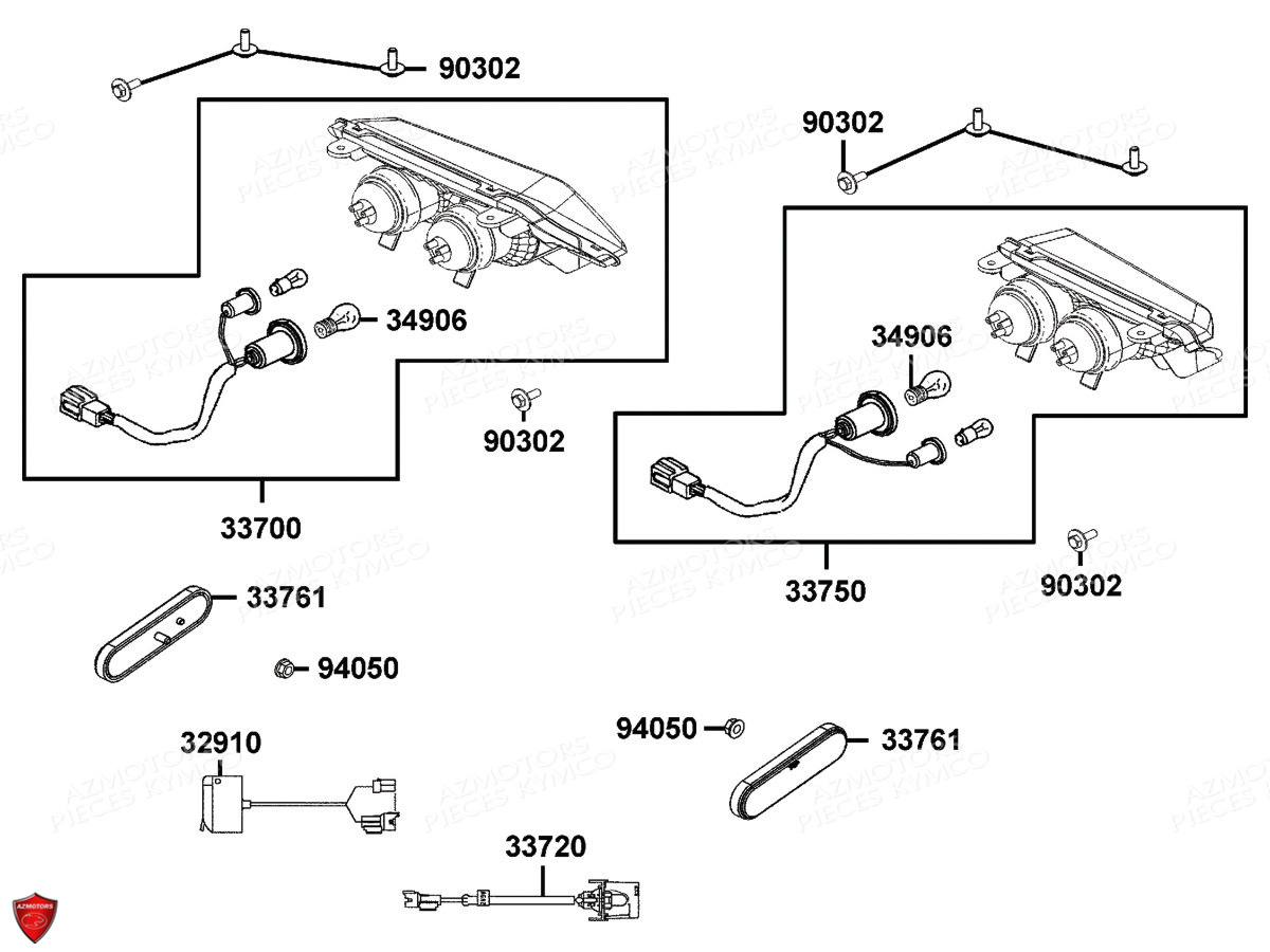 FEUX ARRIERES AZMOTORS MXU 300 I T3B