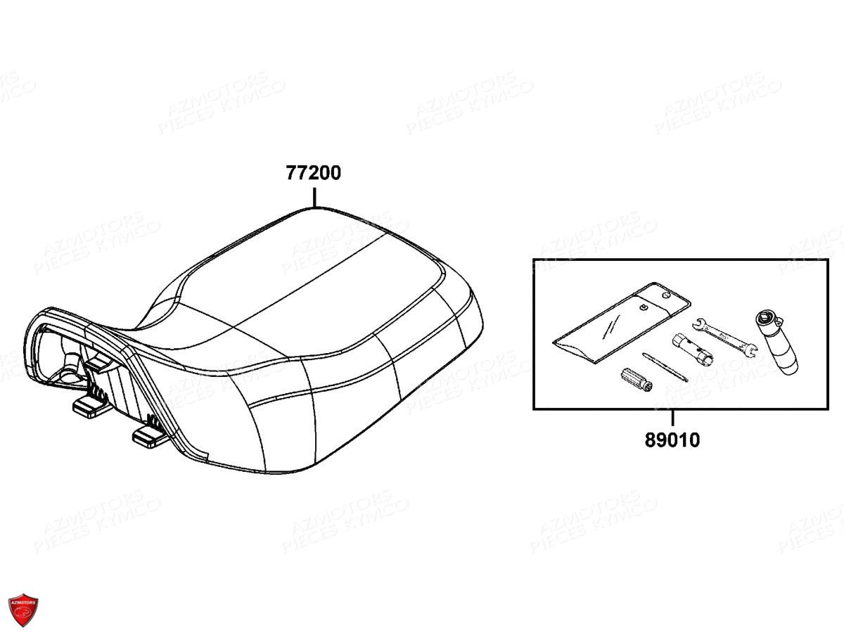 Selle AZMOTORS Pièces MXU 300 I T3B (XA60BA)