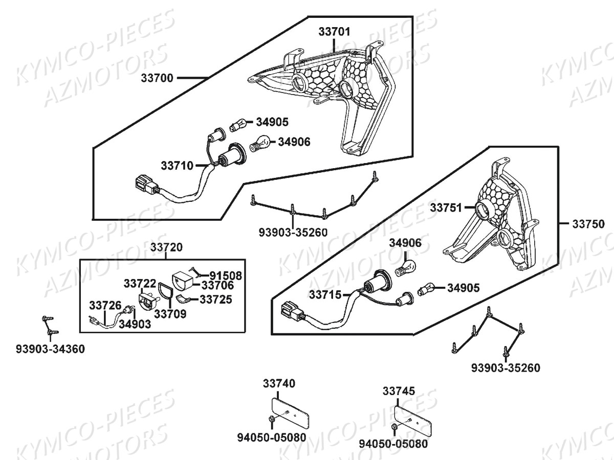 FEUX-ARRIERE pour MXU 300 US