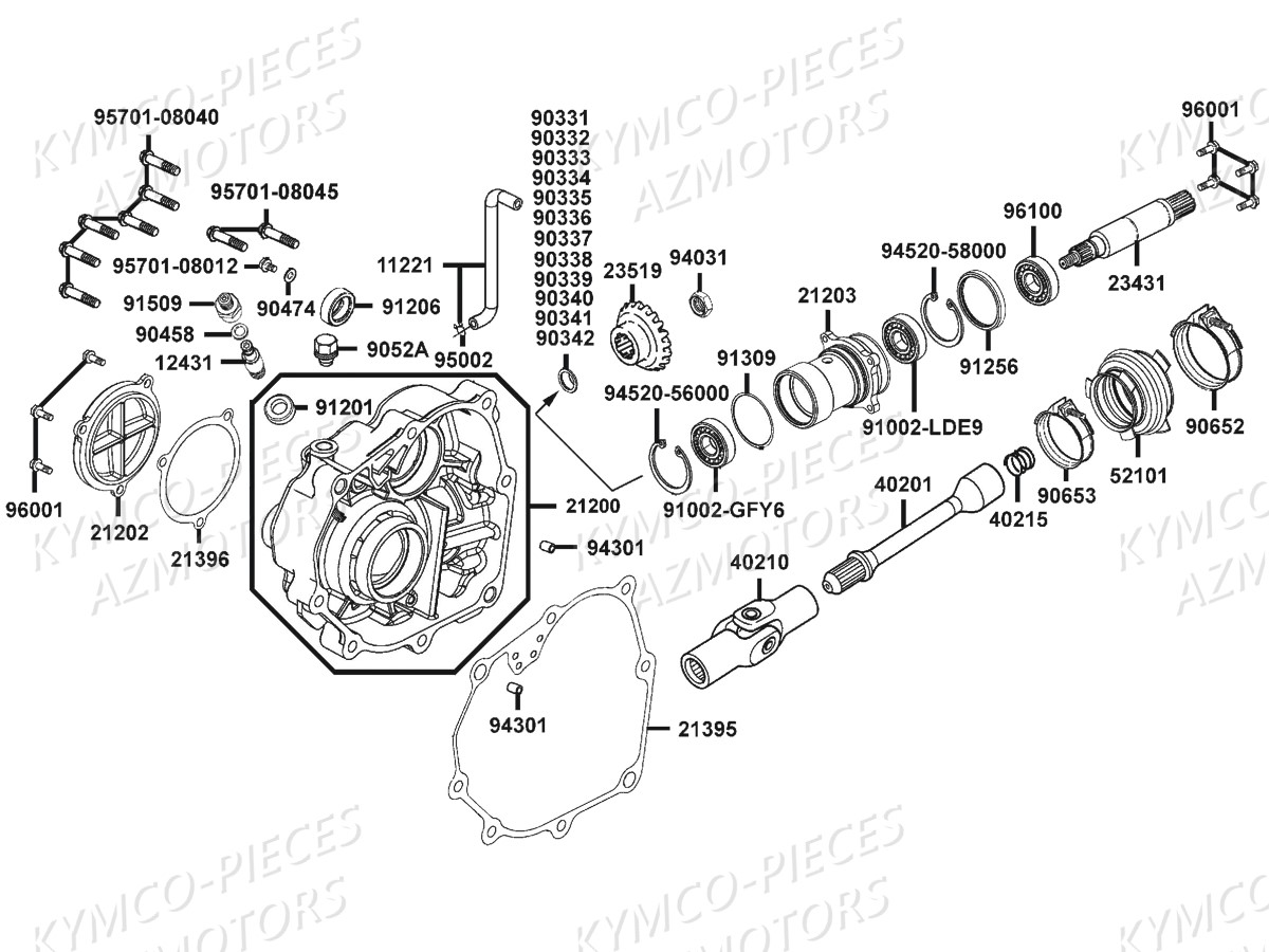 PONT-CARDAN pour MXU 300 US