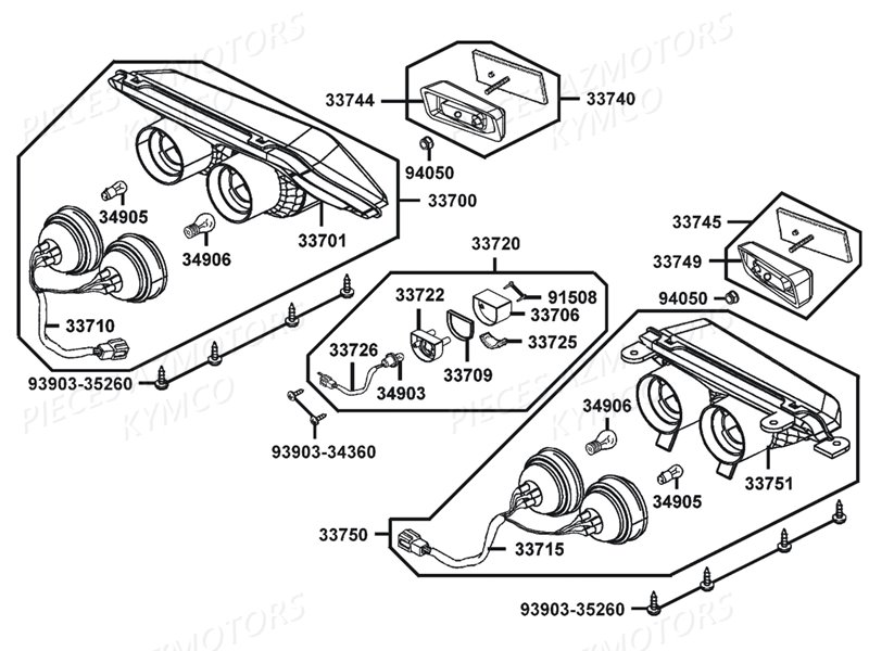 FEUX-ARRIERE pour MXU 400 GREEN LINE