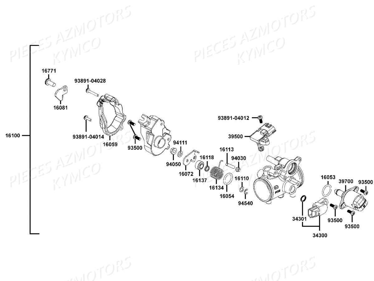 Carburation KYMCO Pièces Kymco MXU 465I IRS 4T EURO2 (LA90AG/LC90AK)