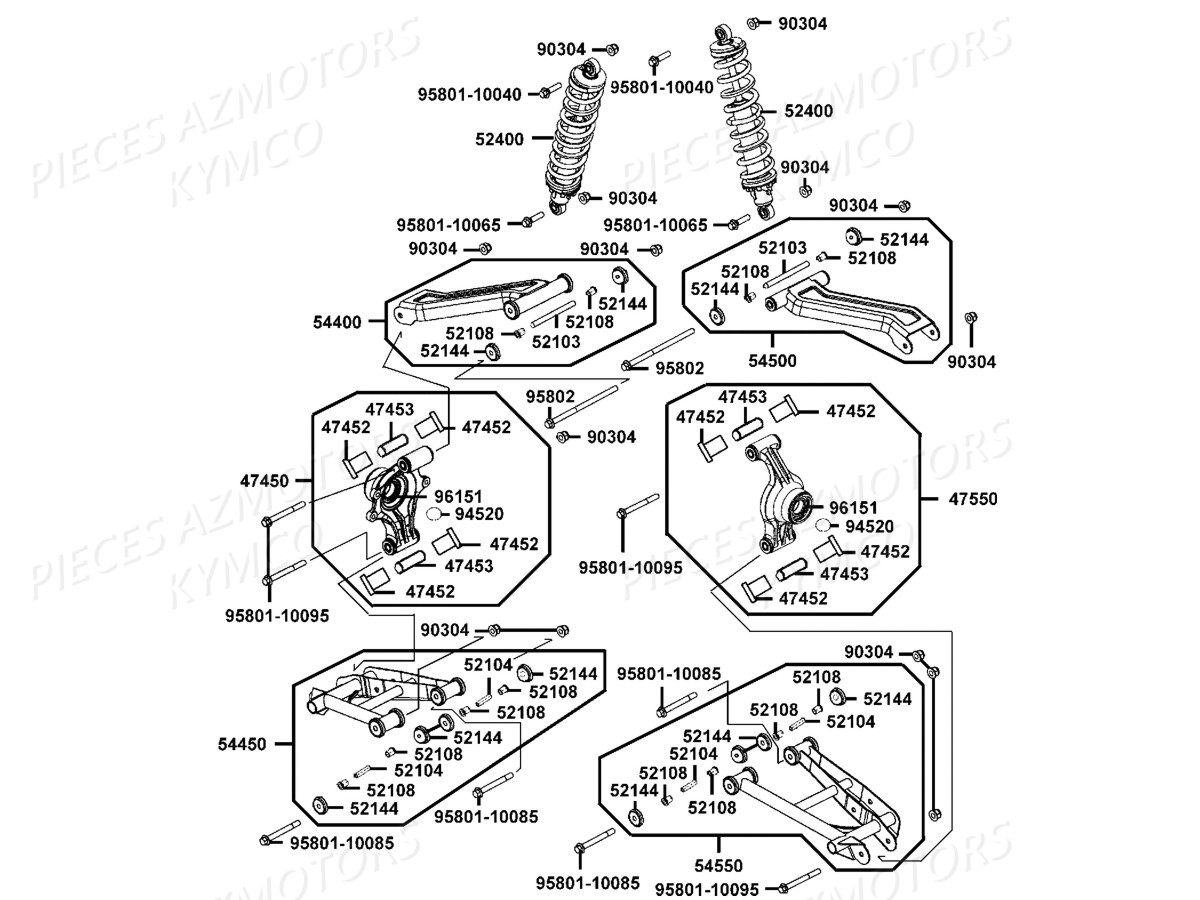 SUSPENSION ARRIERE pour MXU 465I IRS EURO2