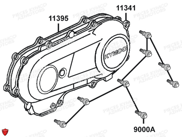 Carter De Transmission KYMCO Pièces MXU_50 2T EURO 2 (LB10AE)