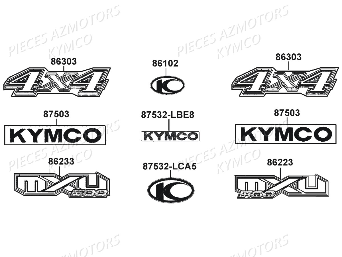 DECORS KYMCO MXU 500