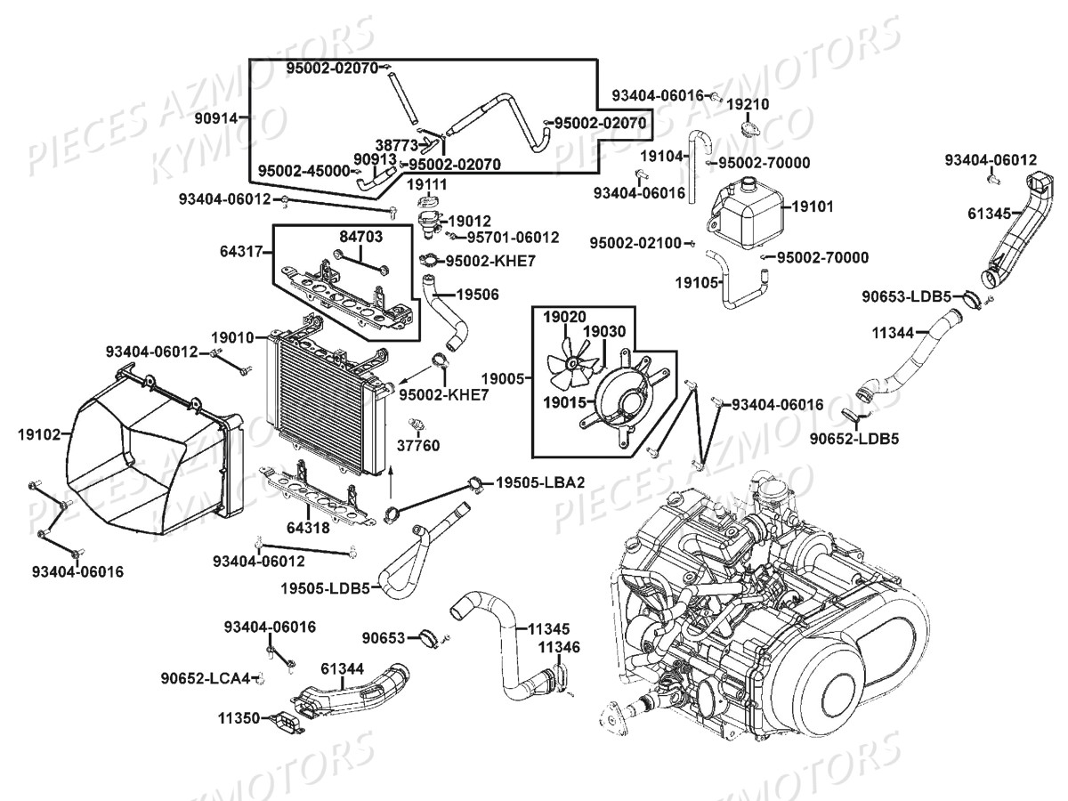 REFROIDISSEMENT pour MXU 500