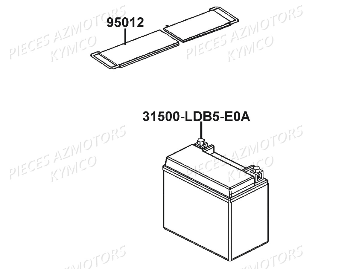BATTERIE YTX20L-BS YUASA (ORIGINE) KYMCO pour BATTERIE MXU 500I IRS de MXU 500I IRS