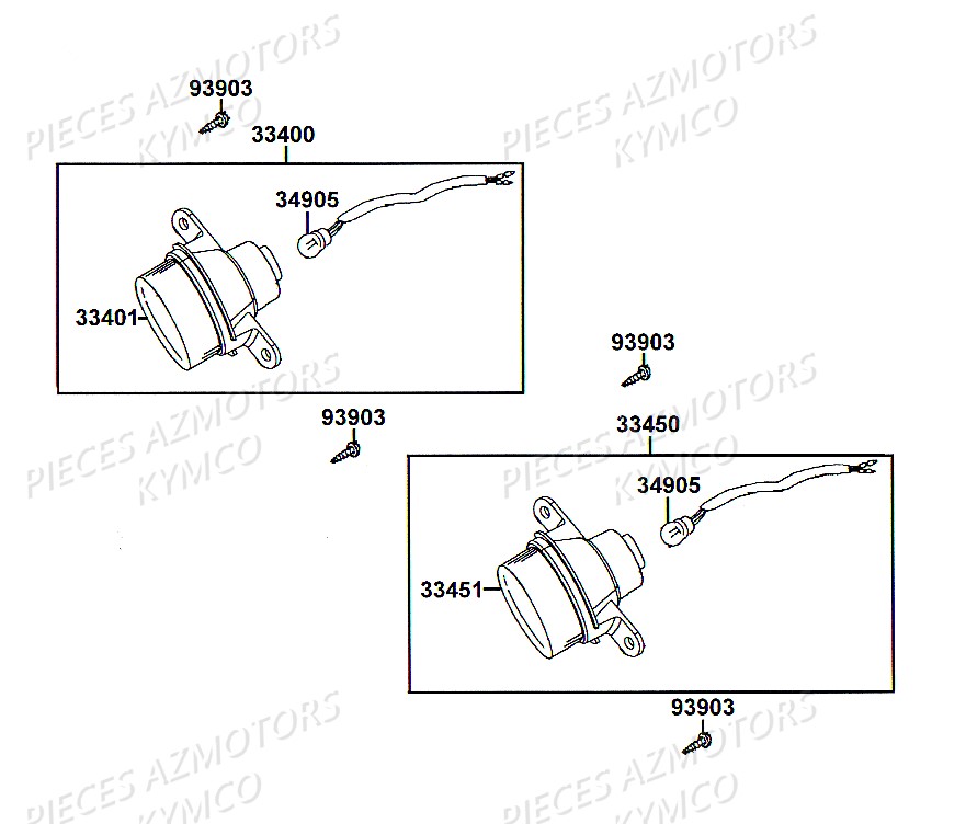 Clignotants Mxu 500i Irs KYMCO Pièces Kymco MXU 500I IRS 4T EURO 2 (LDA0AD/LDA0AE)
