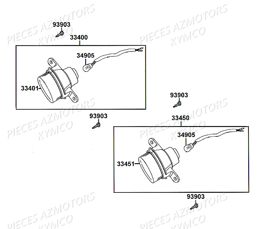 Clignotants Mxu 500i Irs KYMCO Pièces Quad Kymco MXU 500i IRS 4X4 INJECTION