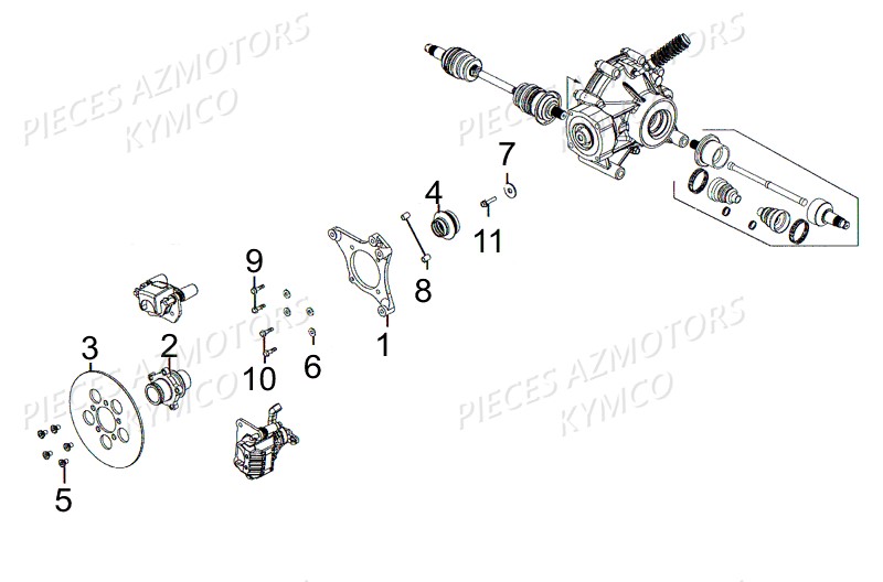 Disque De Frein Arriere Mxu 500i Irs KYMCO Pièces Kymco MXU 500I IRS 4T EURO 2 (LDA0AD/LDA0AE)