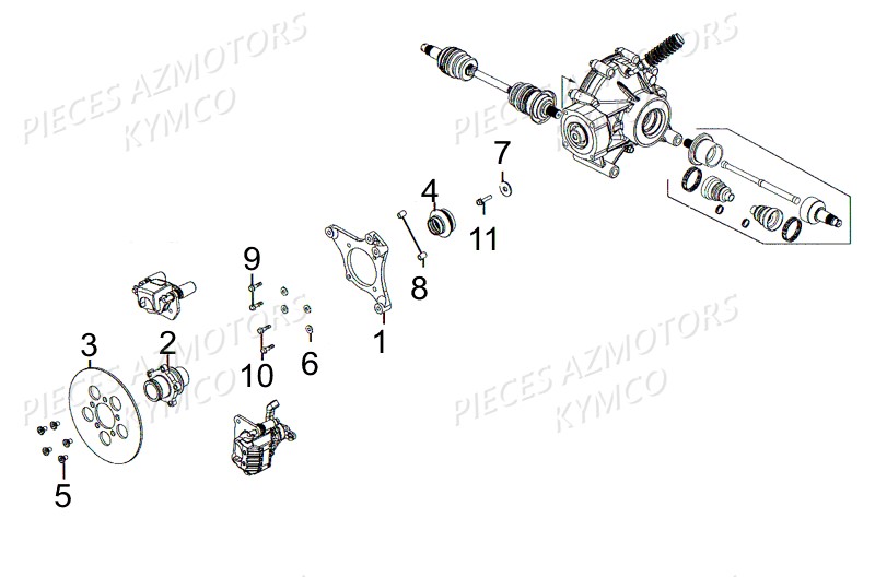 DISQUE DE FREIN ARRIERE MXU 500I IRS KYMCO MXU 500I IRS