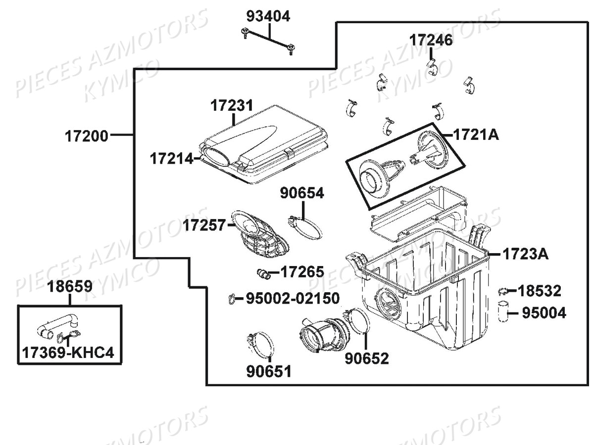 FILTRE_A_AIR_MXU_500I_IRS KYMCO Pièces Kymco MXU 500I IRS 4T EURO 2 (LDA0AD/LDA0AE)