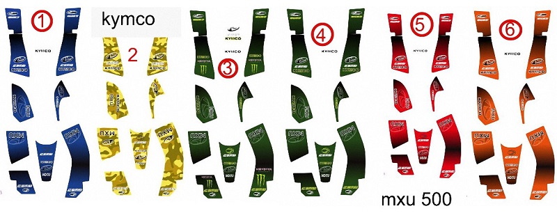 Kit Deco KYMCO Pièces Kymco MXU 500I IRS 4T EURO 2 (LDA0AD/LDA0AE)