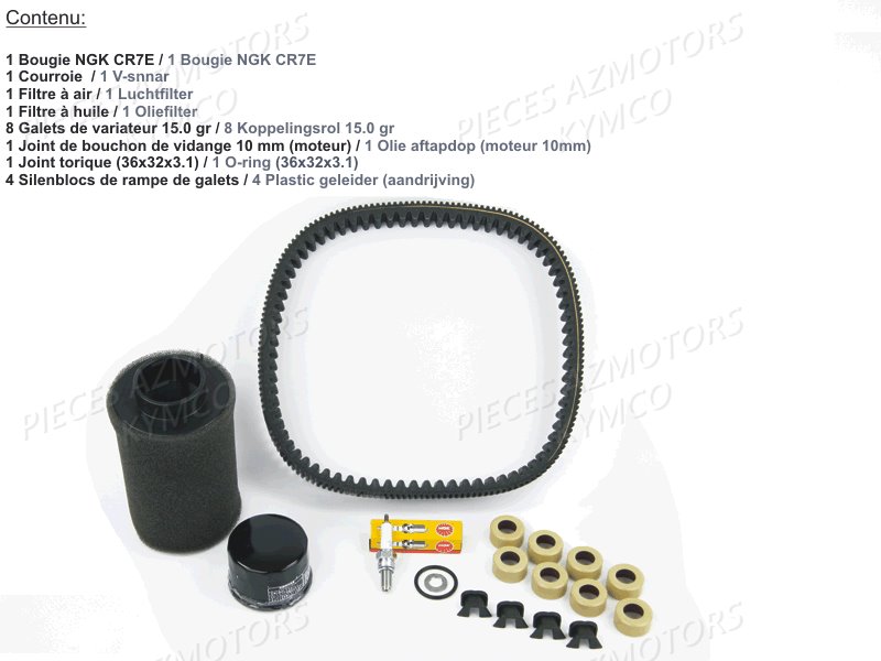 1 Set Entretien KYMCO Pièces Quad MXU 500I DX IRS 4T EURO2 (LDA0BE)
