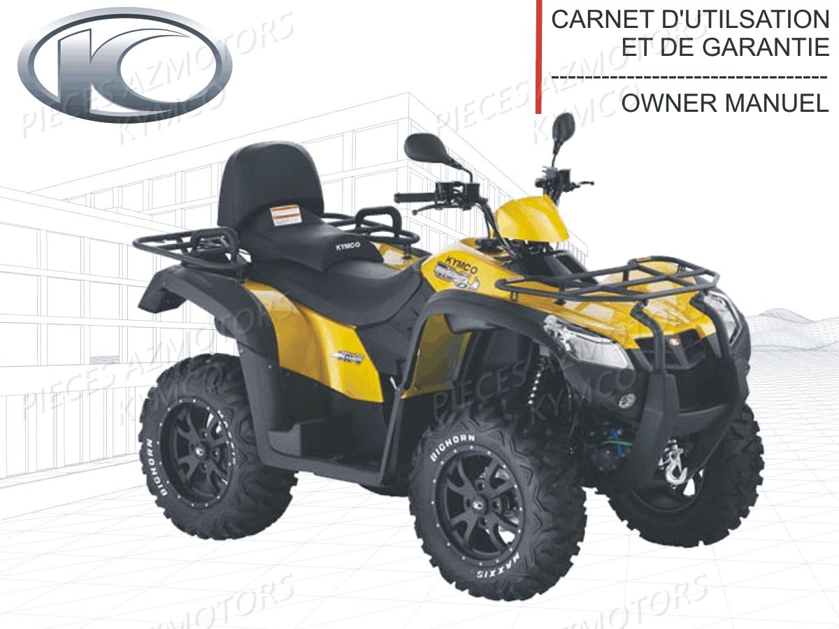 Manuel Utilisateur KYMCO Pièces Quad MXU 500I DX IRS 4T EURO2 (LDA0BE)
