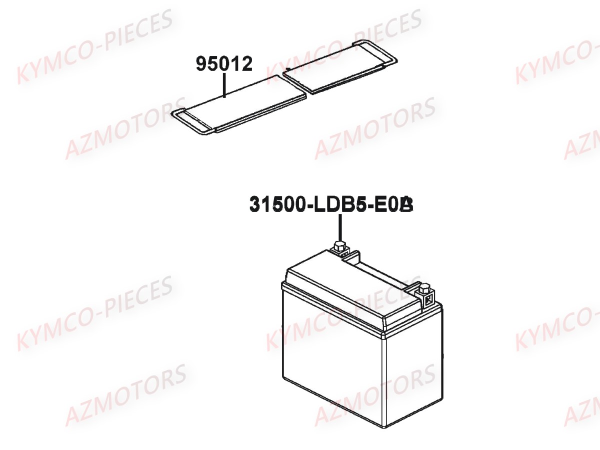 BATTERIE YTX20L-BS YUASA (ORIGINE) KYMCO pour BATTERIE de MXU 550I E4
