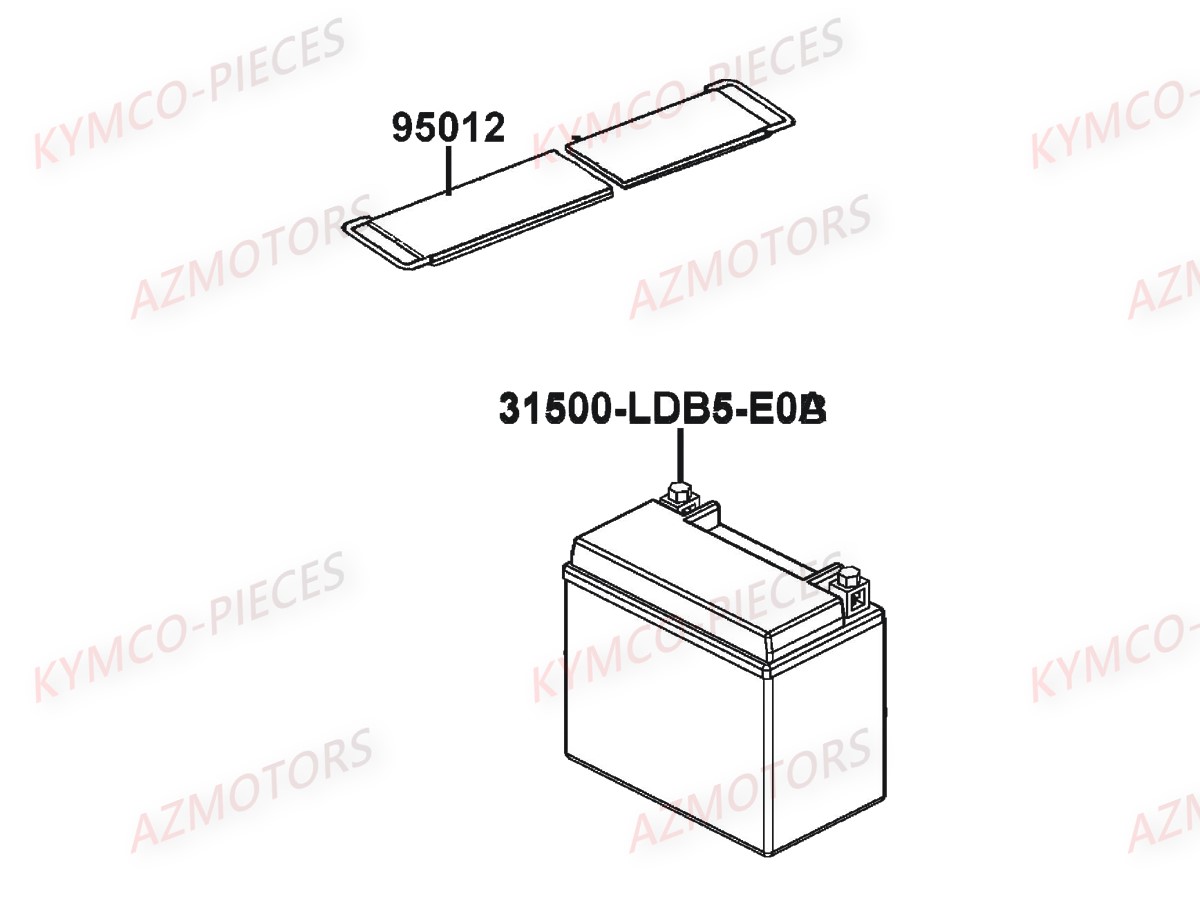 Batterie KYMCO Pièces MXU 550I IRS 4T EURO4 (LEA0EF)