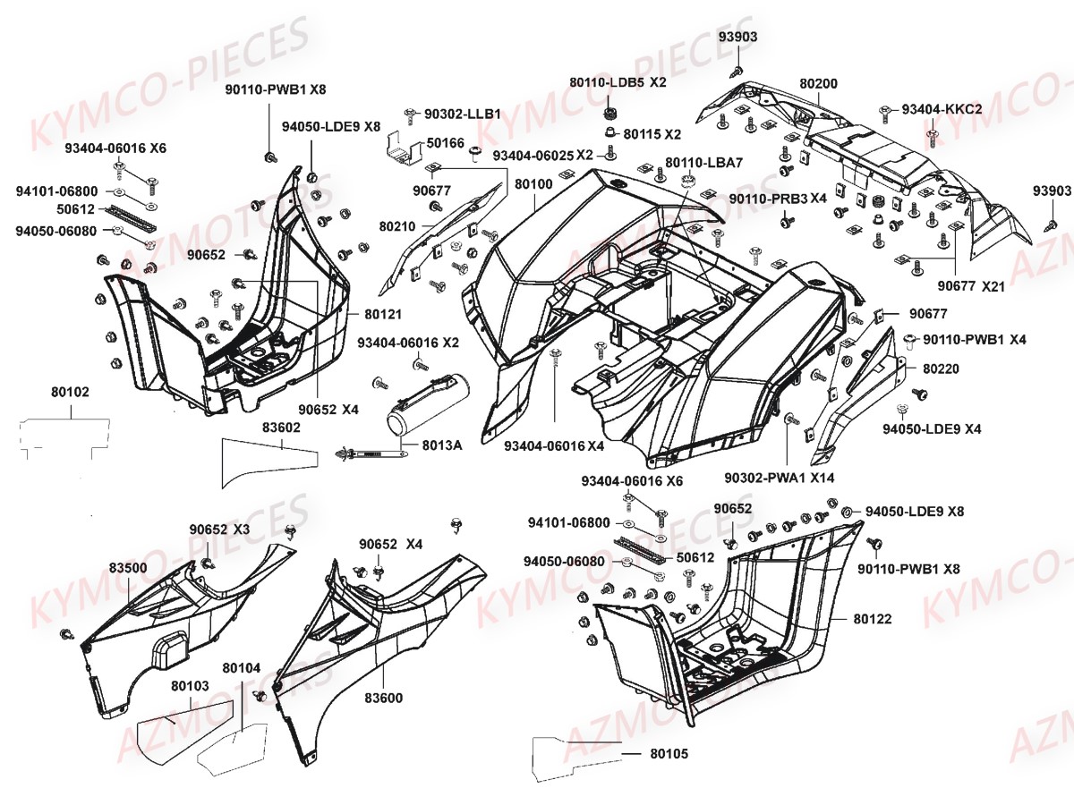 CARENAGES ARRIERE pour MXU 550I E4