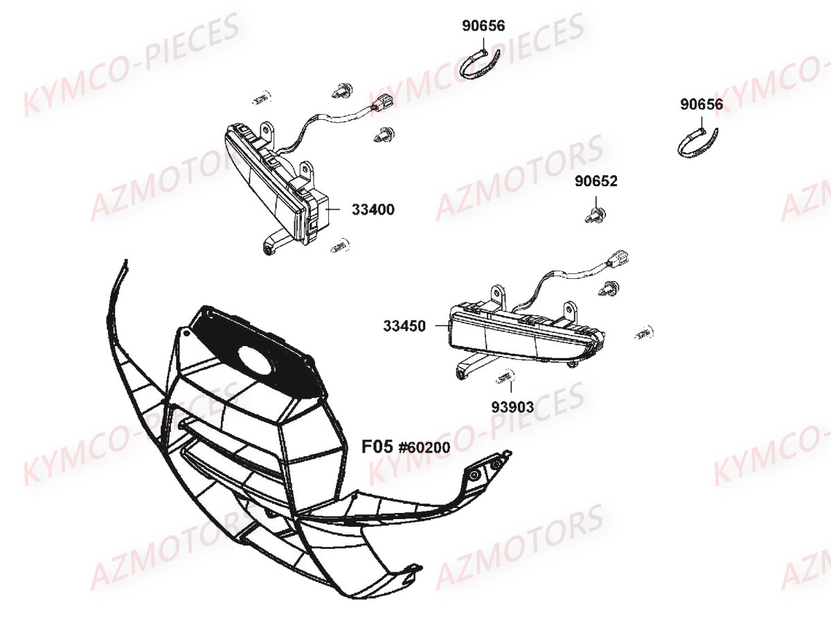 CLIGNOTANTS KYMCO Pièces MXU 550I IRS 4T EURO 4