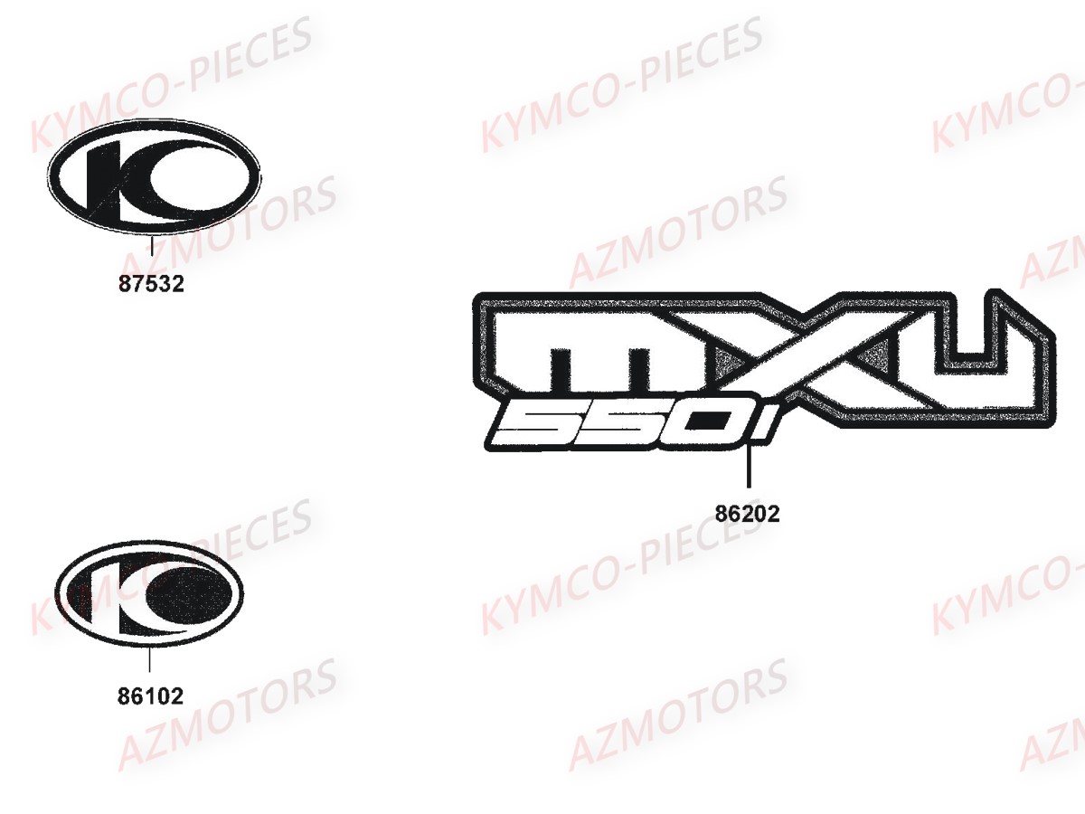 Decors KYMCO Pièces MXU 550I IRS 4T EURO4 (LEA0EF)