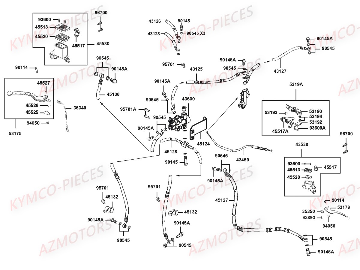 SYSTEME_DE_FREINS KYMCO Pièces MXU 550I IRS 4T EURO 4