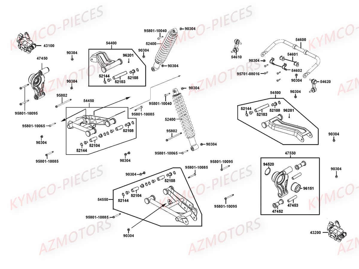 TRAIN ARRIERE pour MXU 550I E4