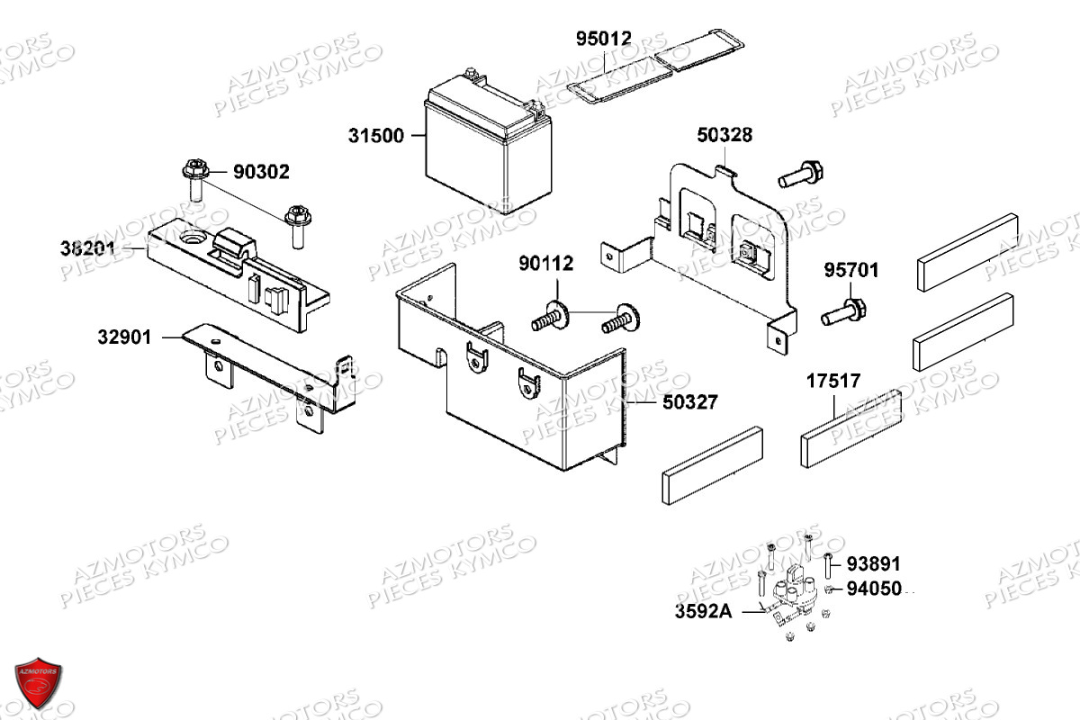 Batterie KYMCO Pièces MXU 550I EPS IRS 4T T3B (LEA0LK)