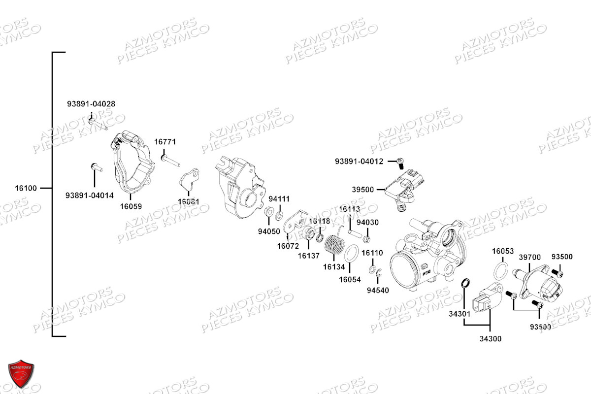 Carburation KYMCO Pièces MXU 550I EPS IRS 4T T3B (LEA0LK)