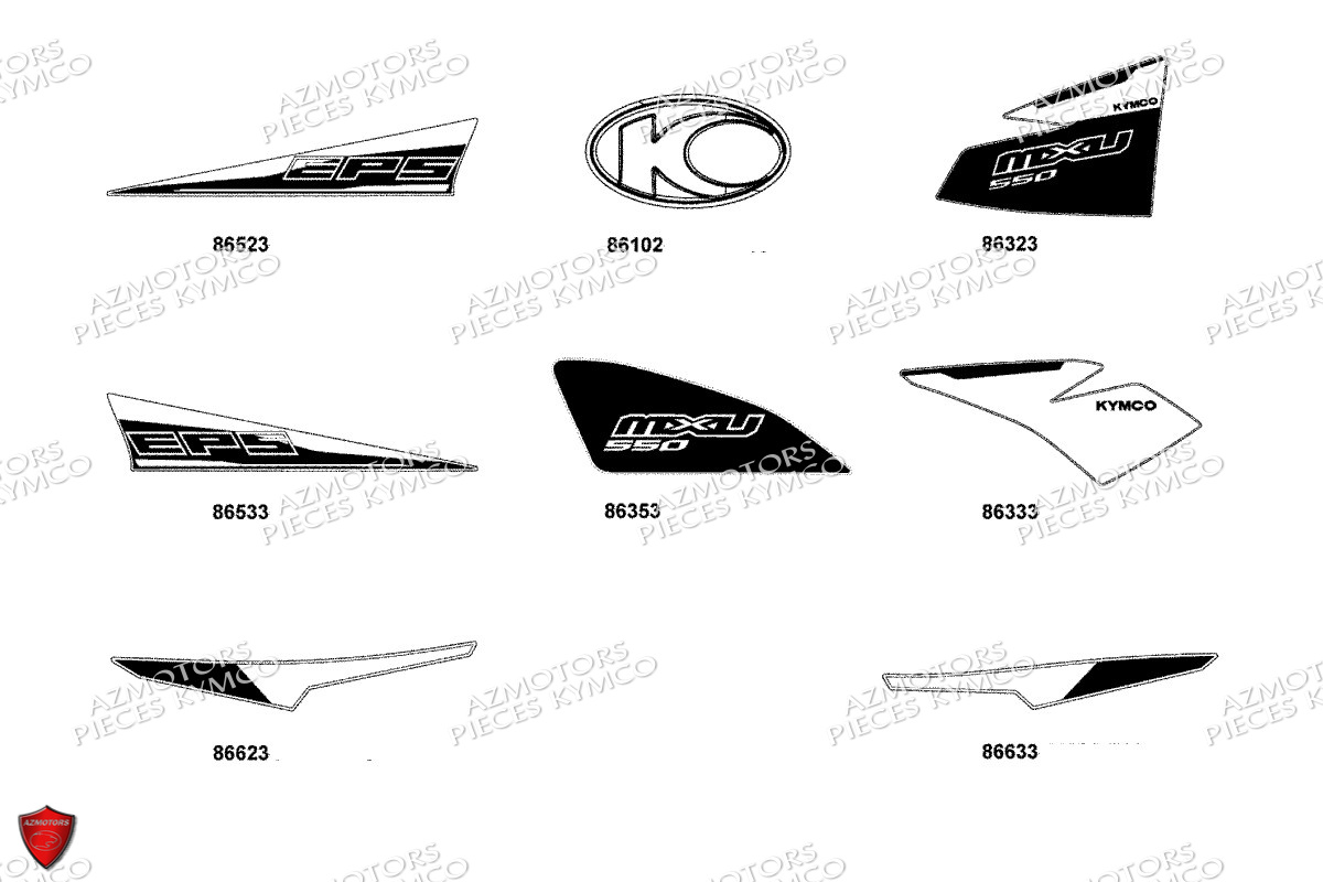 Decors KYMCO Pièces MXU 550I EPS IRS 4T T3B (LEA0LK)