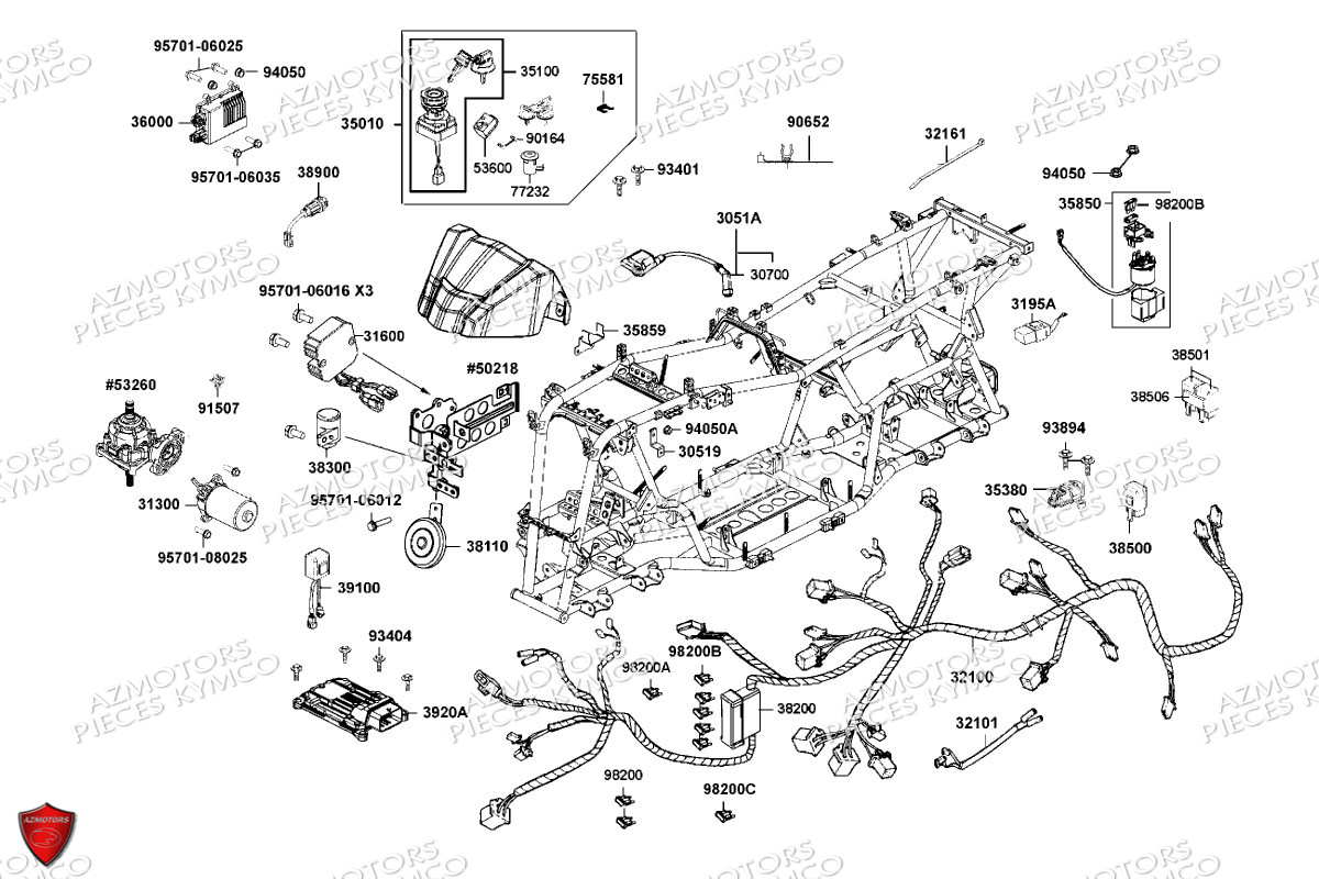 Equipement Electrique KYMCO Pièces MXU 550I EPS IRS 4T T3B (LEA0LK)