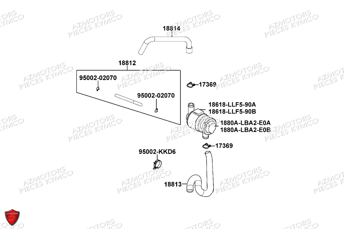 Reniflard KYMCO Pièces MXU 550I EPS IRS 4T T3B (LEA0LK)