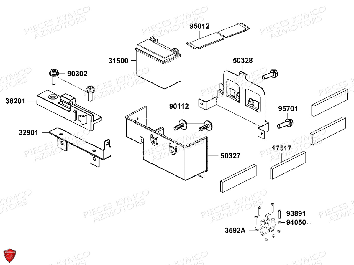 BATTERIE YTX20L-BS YUASA (ORIGINE) KYMCO pour BATTERIE de MXU 550I EPS IRS T3B
