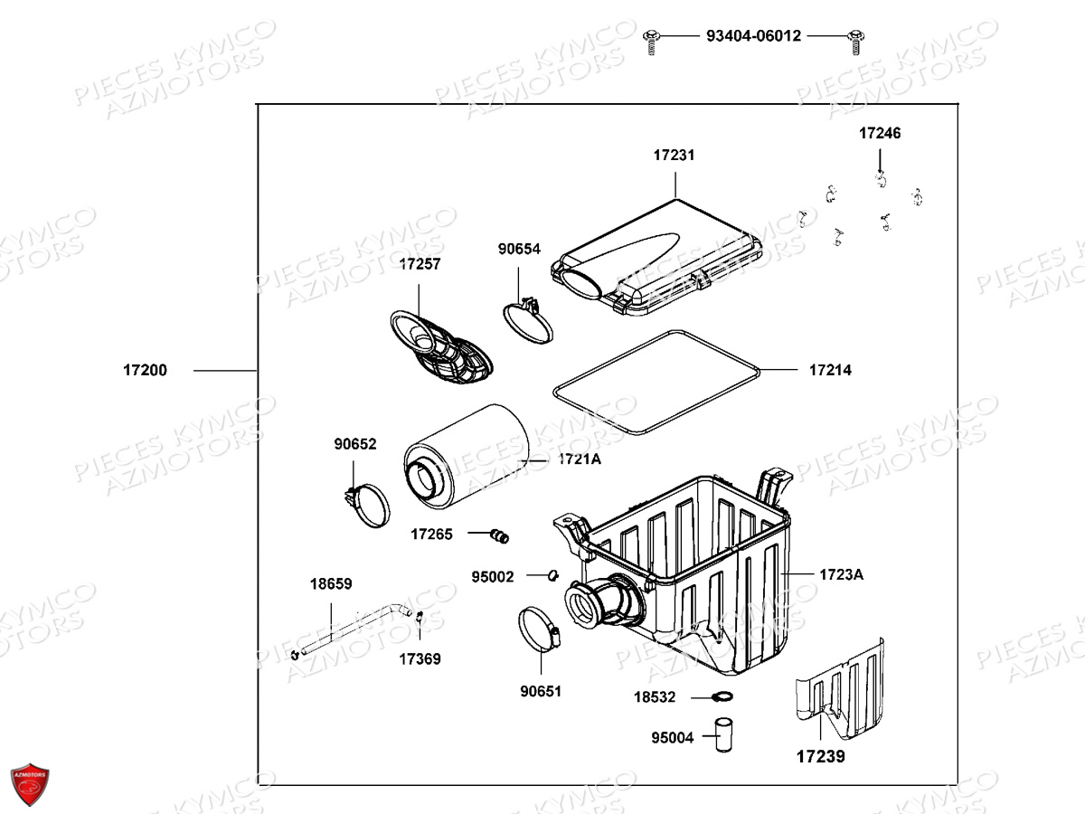 Boite A Air KYMCO Pièces MXU 550I EPS IRS 4T T3B (LEA0LD)