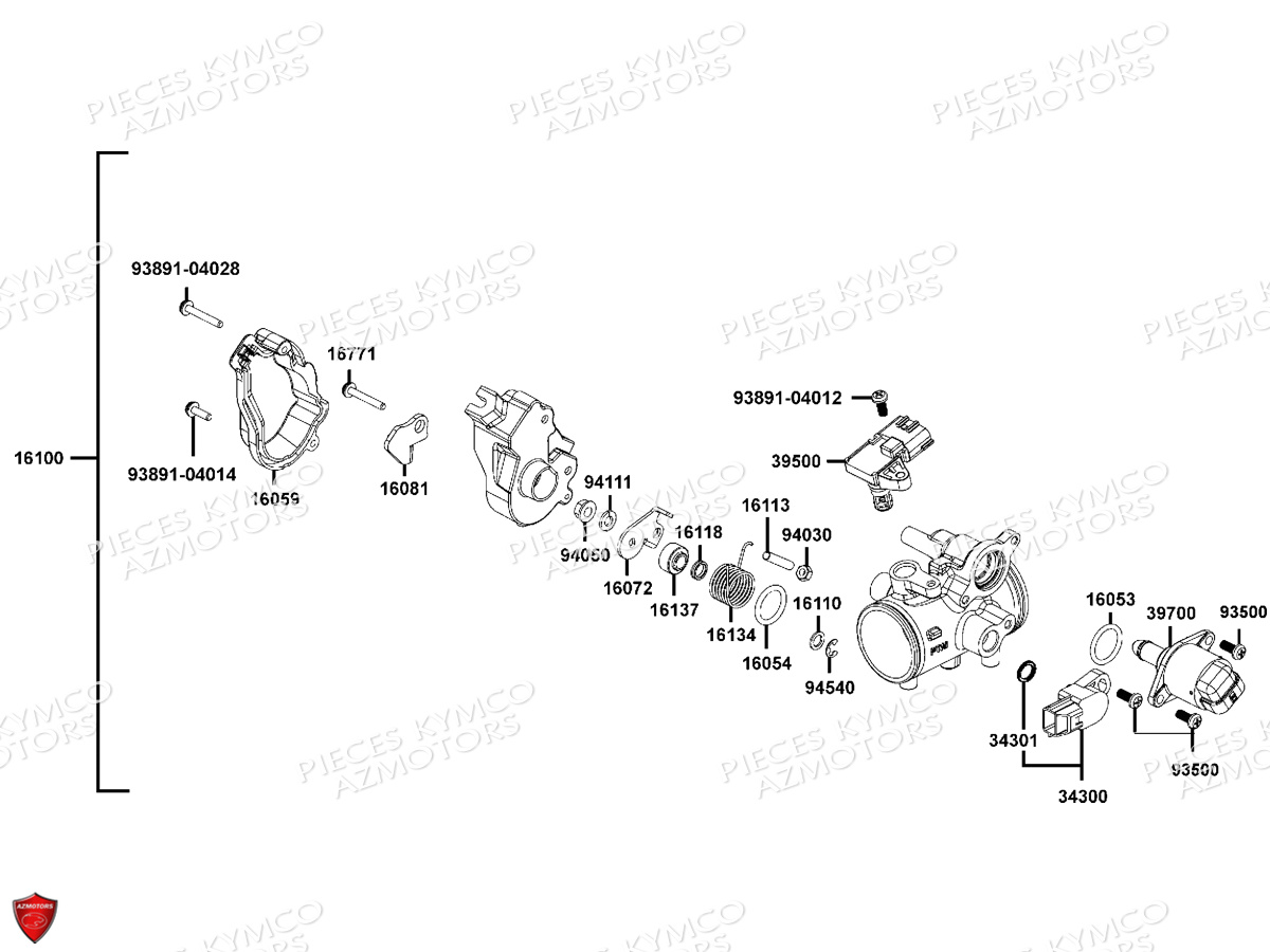 Carburation KYMCO Pièces MXU 550I EPS IRS 4T T3B (LEA0LD)